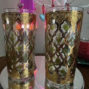 Set of 2 - MCM 1970’s 22k gold CULVER VALENCIA collins High-ball